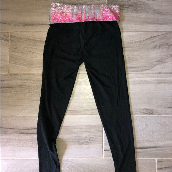 LOVE PINK VICTORIA SECRET XS LEGGINGS - Picture 1 of 2